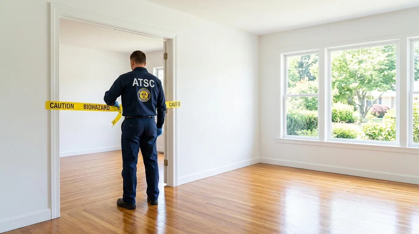 Certified biohazard cleanup crew performing Trauma Scene Cleanup in Bedford Heights